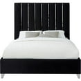 thumbnail image 2 of Meridian Furniture Enzo Solid Wood and Velvet Full Bed in Black, 2 of 13