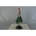 thumbnail image 5 of Nifao Gypsy dancer with green dress bronze statue – Home Office Decor Sculpture, 12"L x 9"W x 30"H, 5 of 11
