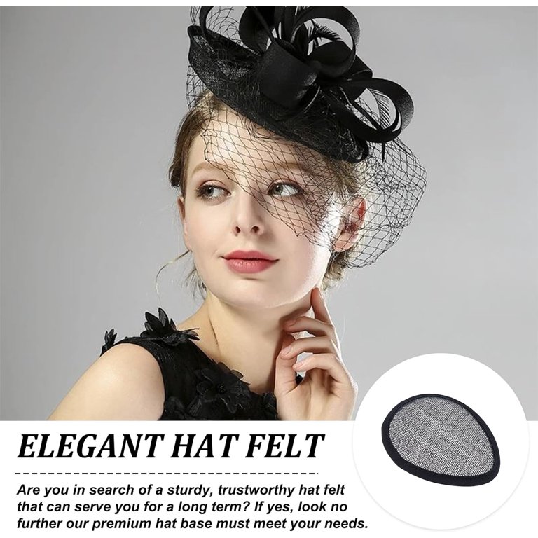 5259, 3 Pack Teardrop Fascinator Hat Base Mesh Millinery Cocktail Hats 3 Pack Teardrop Fascinator Hat Base Mesh Millinery Cocktail  main image 3
