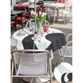 thumbnail image 4 of Outdoor Tablecloth with Umbrella Hole and Zipper, Sloths Showering Round Table Cloth 54 Inch Waterproof Tablecloth, Modern Abstract Art Funny Animals Picnic Table Cover for Patio Camping, 4 of 7