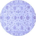 thumbnail image 1 of Ahgly Company Machine Washable Indoor Round Oriental Blue Traditional Area Rugs, 7' Round, 1 of 4
