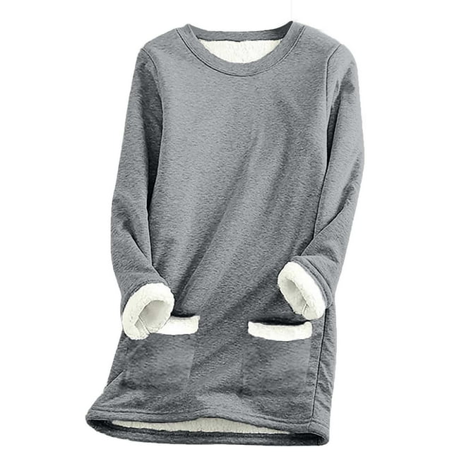 SHTXOZHI Womens Thermal Underwear Tops Long Sleeve Fleece Lined Fall Winter Warm Pullover Tops