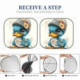 thumbnail image 5 of Kdxio Cute Sunflower Blue Duck Print 2-Piece Sun Shade Front Windshield - Foldable Car Front Window Sunshades for Most Sedans SUV Truck, 5 of 6