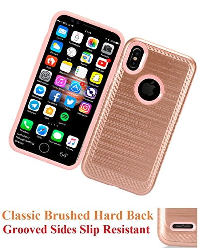 for 5.8" iPhone 10 X iphoneX Case Grooved Sides Phone Case Firm Grip