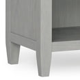 thumbnail image 3 of Simpli Home Carlton SOLID WOOD 24 inch Wide Contemporary Bedside Nightstand Table in Fog Grey, 3 of 12