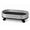 Silver & Black, variant on DBOZE Oval Vanity Tray with Feet, Bathroom Counter Organizer for Perfume, Skincare, Jewelry and Candles, Modern Decorative Tray, Black & White