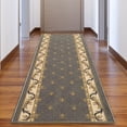 thumbnail image 6 of Custom Size Hallway Runner Rug Gray Color 26 or 31 inch Wide Select Your Length Non-Slip (Skid Resistance) Rubber Backing Trellis French Design, 6 of 6