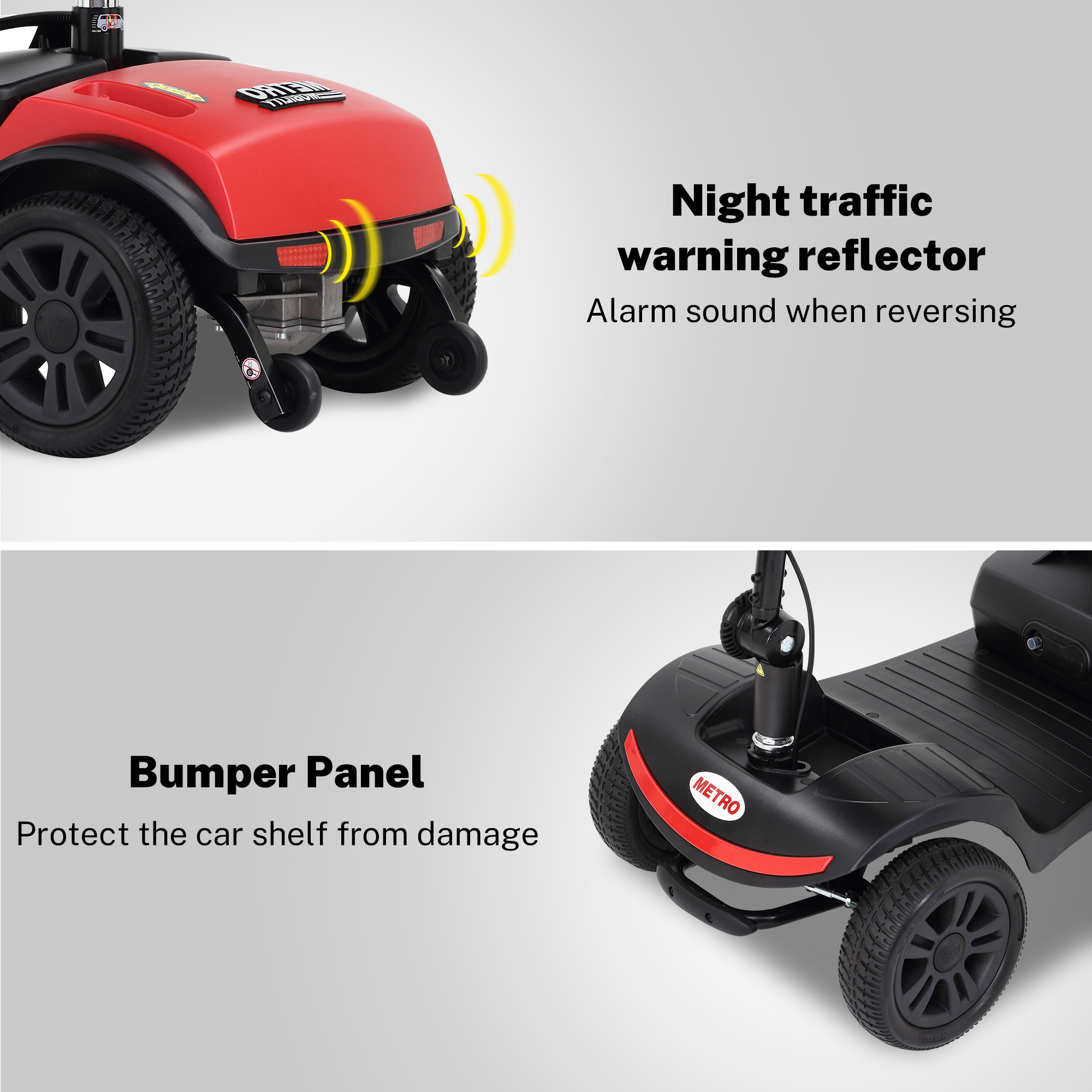 Segmart 4 Wheels Mobility Scooters for Seniors Best Gift,Foldable Wheelchair Device for Adults,Heavy Duty Medical Scooter Up to 20 Miles & 330lb Capacity, Red