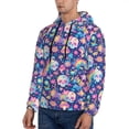 thumbnail image 3 of Lsque mushroom Skull rainbow color Pattern Casual Men's Hoodie,Hooded Sweatshirt with Kangaroo Pocket,Pullover Hoodie-X-Large, 3 of 7