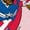 HEATHER PINK, variant on Captain America - Captain Falcon Team Up - Youth Girls Fitted Short Sleeve T-Shirt