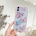 thumbnail image 2 of Compatible with iPhone 13/12 Pro Butterfly Case, Cute Pretty Butterfly Glitter Shockproof Soft Silicone Girls Women Cover Case Compatible with iPhone 13/12, 2 of 4