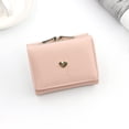 thumbnail image 1 of Bolso de mano con abrazadera de hierro corto para mujer, bolso de mano con hardware en forma de corazón, monedero sencillo de color sólido, bolso para tarjetas, bolso de abrazadera corto, 1 of 1