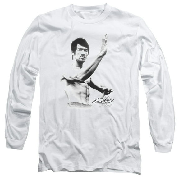 Bruce Lee Serenity Long Sleeve T-Shirt Adult 18/1 White