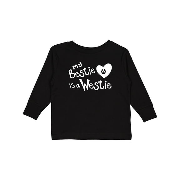 Inktastic Bestie Westie Boys or Girls Long Sleeve Toddler T-Shirt