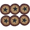 thumbnail image 1 of VHC Marques Potomac Star Texturé Jute Primitive Dessous de Verre Ronds pour Cuisine, Ensemble de 6, Beige Naturel, 1 of 6