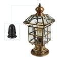 thumbnail image 5 of Uxcell 1" Tall Iron Lamp Finials Cap Knob, 2Pcs Lamp Screw Round Head Holder Tapped 1/4 27 for Lamp Shade, Black, 5 of 5