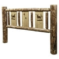 thumbnail image 5 of Glacier Country Collection King Headboard w/ Laser Engraved Elk Design, 5 of 5