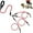 Red, variant on O-Shaped Tangle 3 Dog Leash, Multicolor Durable Main Lead Rope with Padded Handle, Useful Long Two Detachable Leash Splitters with Heavy-Duty Clip, Reflective Walking Training Lead for Dogs