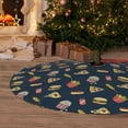 thumbnail image 6 of Sikiie Fastfood 30-48 inches {designName} Print Christmas Tree Skirt Snowman Xmas Tree Skirt with Edge Christmas Decorations for Holiday Party-30", 6 of 7