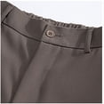 thumbnail image 3 of Pantalones de trabajo de longitud completa para hombre, de color liso, con bolsillos, informales, de pierna recta, 3 of 8