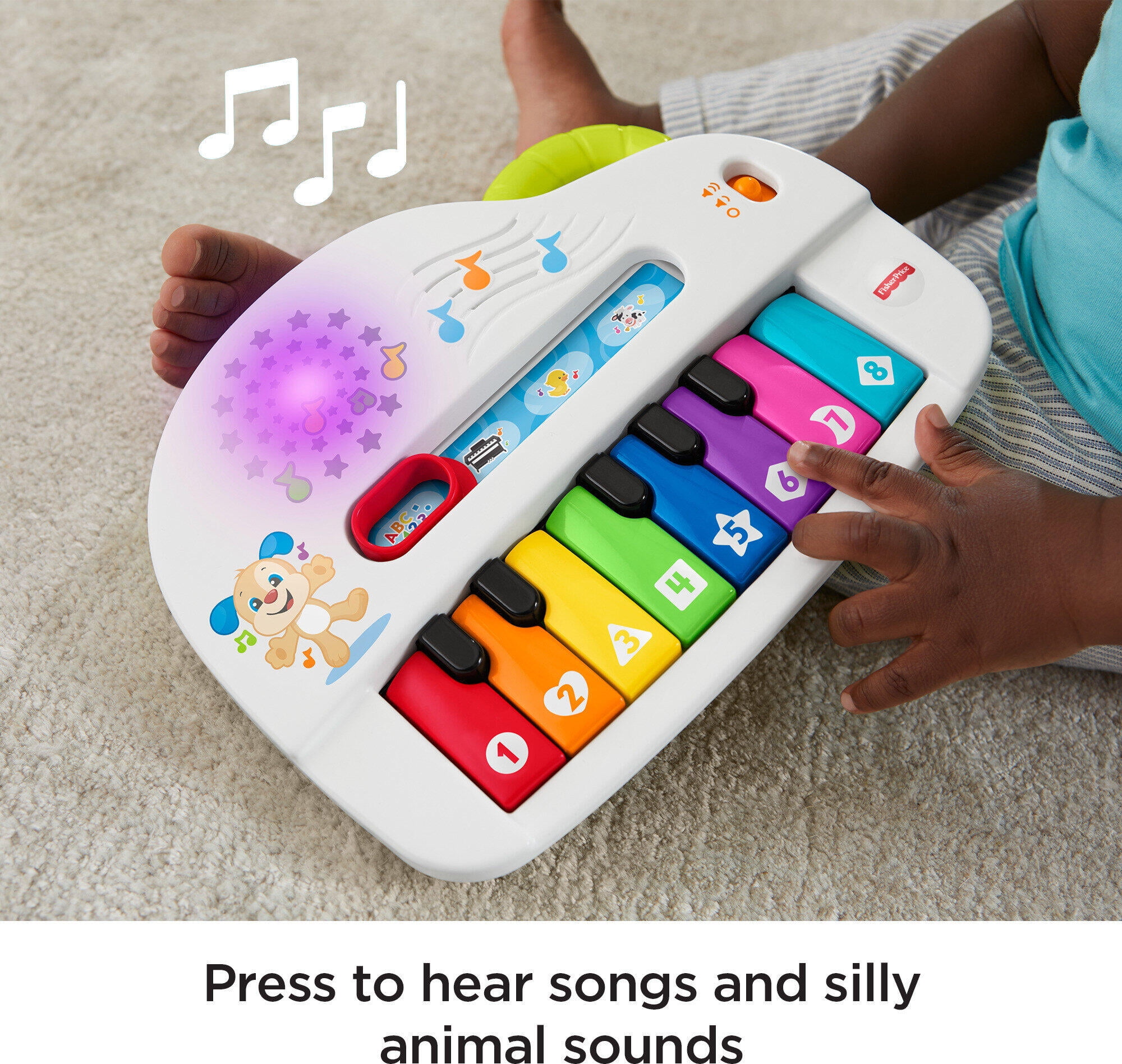 Cualquier algun lado Orden alfabetico Fisher-Price Laugh & Learn Silly Sounds Light-Up Piano Interactive Toy for  Baby & Toddler - Walmart.com