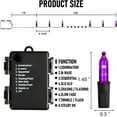 thumbnail image 3 of Battery Operated Christmas Lights, 2 Pack 50 LED 16FT Fairy Lights Outdoor, Waterproof Mini String Tree Lights with 8 Modes, Decorations for Indoor Patio Garden Party Xmas Indoor Decor, Purple, 3 of 7