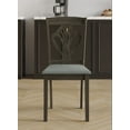 thumbnail image 5 of Home Design 5-Piece Denwin Dining Set, Taupe, Rectangular table, Shaker legs, Wood-detail chairs, Padded seats, Small-space friendly, Elegant design, 5 of 7