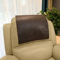 Non-Slip Leather Headrest Protector for Recliner Chair,Headrest Cover Furniture Slipcovers Coffee Color