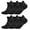 black, variant on 6 Pack Men's Ankle Socks with Cushion, Sport Athletic Running Socks
