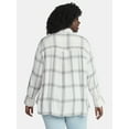 thumbnail image 3 of Terra & Sky Women's Plus Size Plaid Button Front Shirt, Sizes 0X-5X, 3 of 5