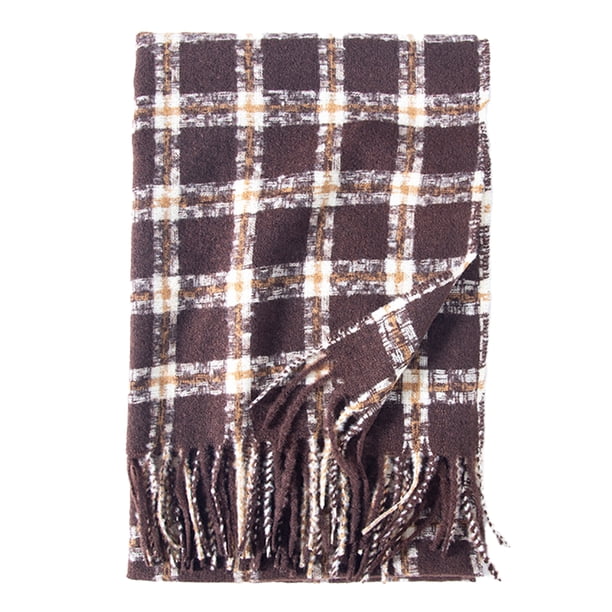 Bufanda Para Hombres Mujeres Bufanda De Cachemira Para El Cuello Bufanda De Invierno A Cuadros Otoño Más Suave Clásico Cálido Clima Frío Bufanda De Invierno Con Sensación De Cachemira