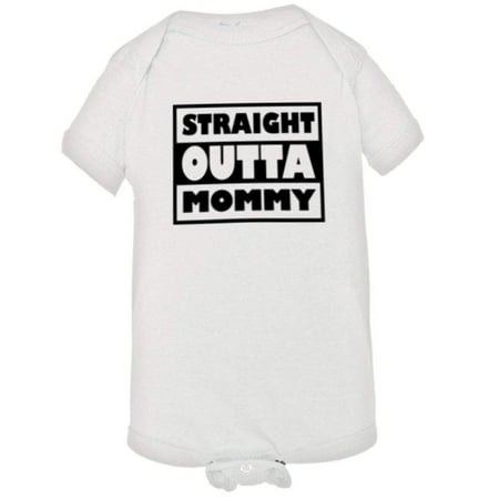 

PleaseMeTees™ Baby Straight Outta Mommy Out Of Mother Infant HQ Jumpsuit