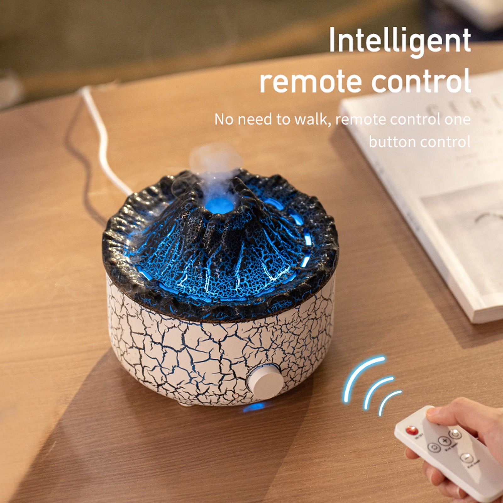 ESULOMP Volcanic Aromatherapy Machine Home Desktop Humidifier Flame Aromatherapy Machine