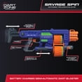 thumbnail image 2 of Blaster Motorizado Dart Zone Savage Spin Triple-Drum Serie Commando Azul y Naranja, 2 of 6