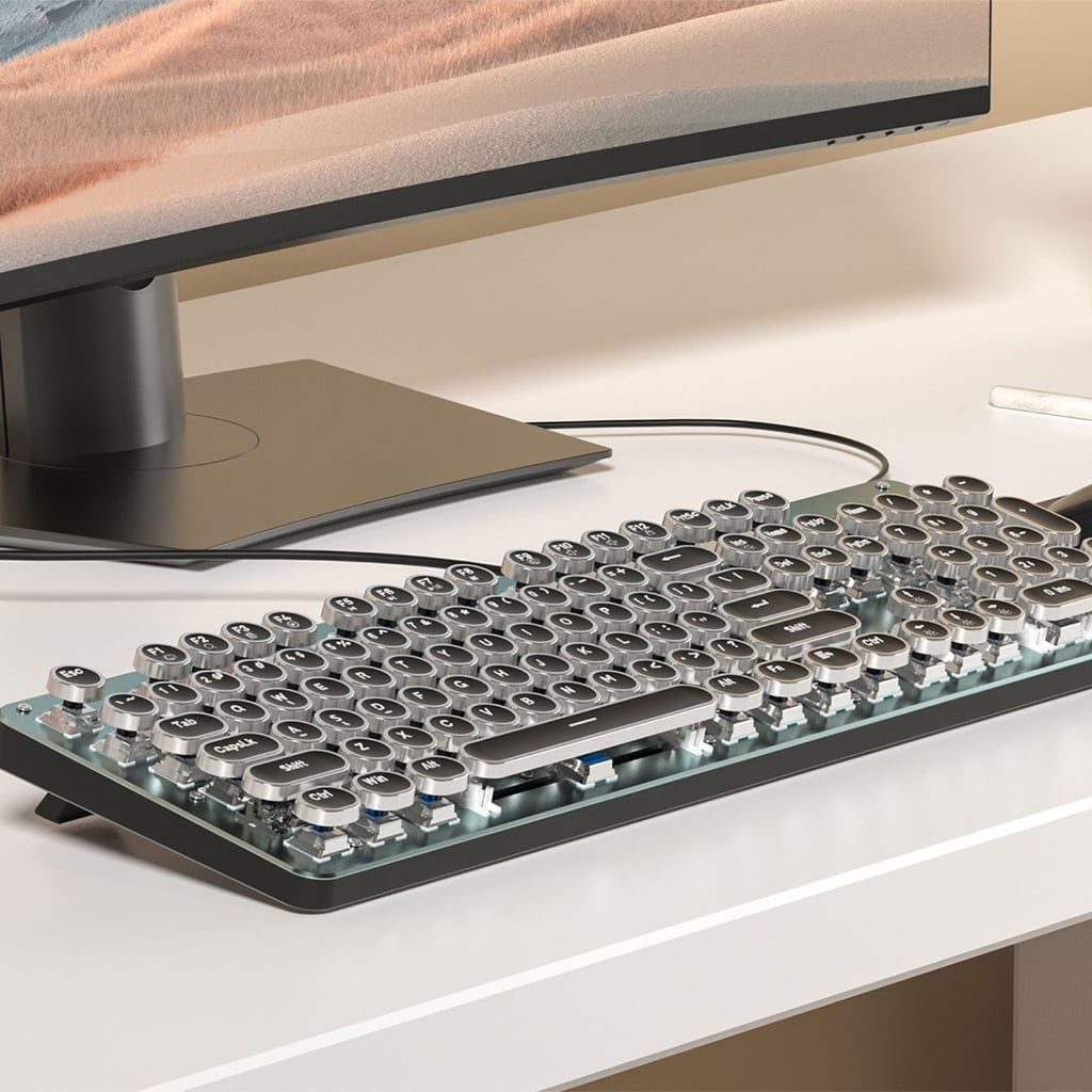 PatungKu Customizable Mechanical Gaming Keyboard Mouse Dynamics led Lighting Hot Swap Design Tactile Switches Wire USB C Connect