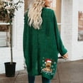 thumbnail image 2 of Uhndy Winter Jackets Coats for Women, Women Casual Christmas Printed Blouse Mid-Length Cardigan Long Sleeve Solid Tops Sweater Christmas Gifts for Women, 2 of 6