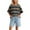 Blue, variant on Trendfront Womens Summer Crew Neck Short Sleeve Tops Oversized Loose Fit Stripe Tees Graphic Pattern Printed Casual T-Shirts