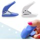 thumbnail image 1 of Single Hole Paper Punch (Blue + White), Portable Hole Puncher, 10 Sheets at a Time, 1 of 5