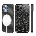 thumbnail image 2 of Magsafe Gloss Carbon & Forged Carbon Fiber TPU Phone Case for iPhone 13 Pro Max / 12 Pro Anti-fall 14 Pro Max 15ProMax Shell, 2 of 5