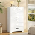thumbnail image 4 of White 7 Drawers Dresser for Bedroom, Modern Chest of Drawers with Metal Handle, Vertical Dresser Storage Cabinets for Living Room Hallway, 4 of 8