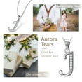 thumbnail image 5 of Juwaliy Women Letter J Necklace 925 Sterling Silver Personalized Initial Charm Iced Out Monogram Alphabet Pendant Name Jewelry Gift for Mother Wife Daughter, 5 of 10