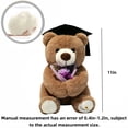 thumbnail image 2 of Oso de Peluche de Graduación con Sombrero y Flores, Lindo Oso Doctor de Peluche Regalo de Graduación, 2 of 5