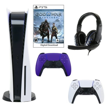 Sony PlayStation 5 Core Console with God of War: Ragnarok with Headset and DualSense Controller in Galactic Purple
