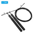 thumbnail image 3 of Unique Bargains Speed Skipping Rope Adjustable Speed Jumping Rope Adults Workout Skipping Rope with 14mm Handle Black, 3 of 6