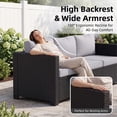 thumbnail image 4 of Dateyes 9 Seats Patio Furniture Set, Rattan Wicker Outdoor Conversation Sectional Sofa Set with Storage Coffee Table and Waterproof Cover,Gray, 4 of 9