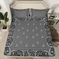 thumbnail image 2 of Castle Fairy Teens Boys Girls Hippie Paisley Full Size Sheets 4-Piece,Bohemian Mandala Breathable Bed Sheets,Southwestern Exotic Style Lightweight Sheet Sets,Luxury Bedroom Decor, 2 of 7