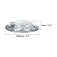 thumbnail image 2 of Uxcell 30mm Flat Back Round Acrylic Rhinestones, 50 Pack Plastic Circle Gems para la fabricación de joyas y disfraces, Blanco, 2 of 6