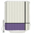 thumbnail image 2 of Farmhouse Purple, Waterproof Fabric Shower Curtain, Modern Abstract Stripes Art Shower Curtain for Bathroom Curtains Bathtubs Hotel Washable Shower Curtains with 12 Hooks Stall 54x78in, 2 of 6