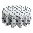 thumbnail image 4 of Christmas Round Tablecloth 60x60in(153x153cm) – Waterproof Polyester Table Cover with Full Print Design, Wrinkle Resistant & Washable for Kitchen Dining Party Decor, 4 of 6