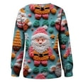 thumbnail image 5 of Herrnalise Womens Tops Fashion Pullover Round-Neck Long Sleeve Christmas Printed Blouses Sweatshirt Tops Gifts for Women, 5 of 5